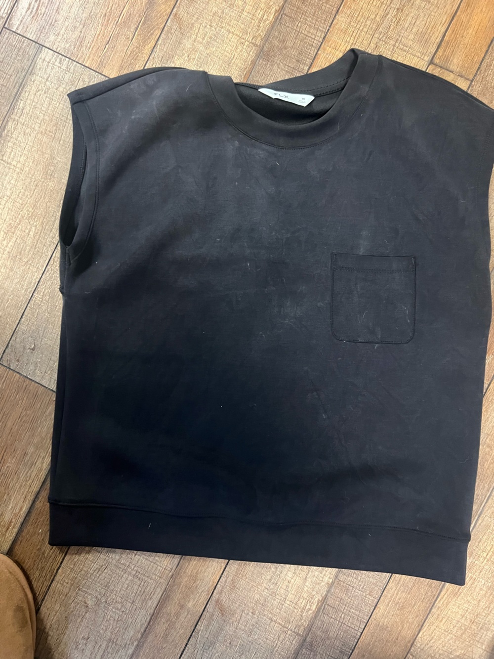 Classic Black Muscle Tee with Chest Pocket